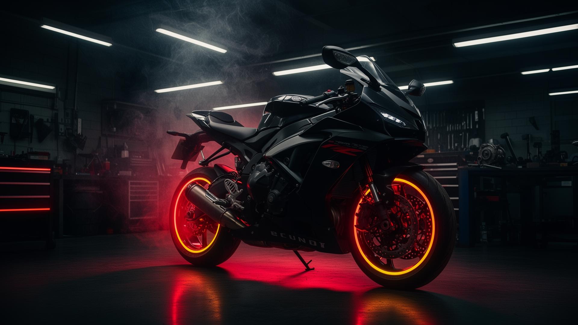 Moto esportiva em oficina Pressão Motos Vila Velha